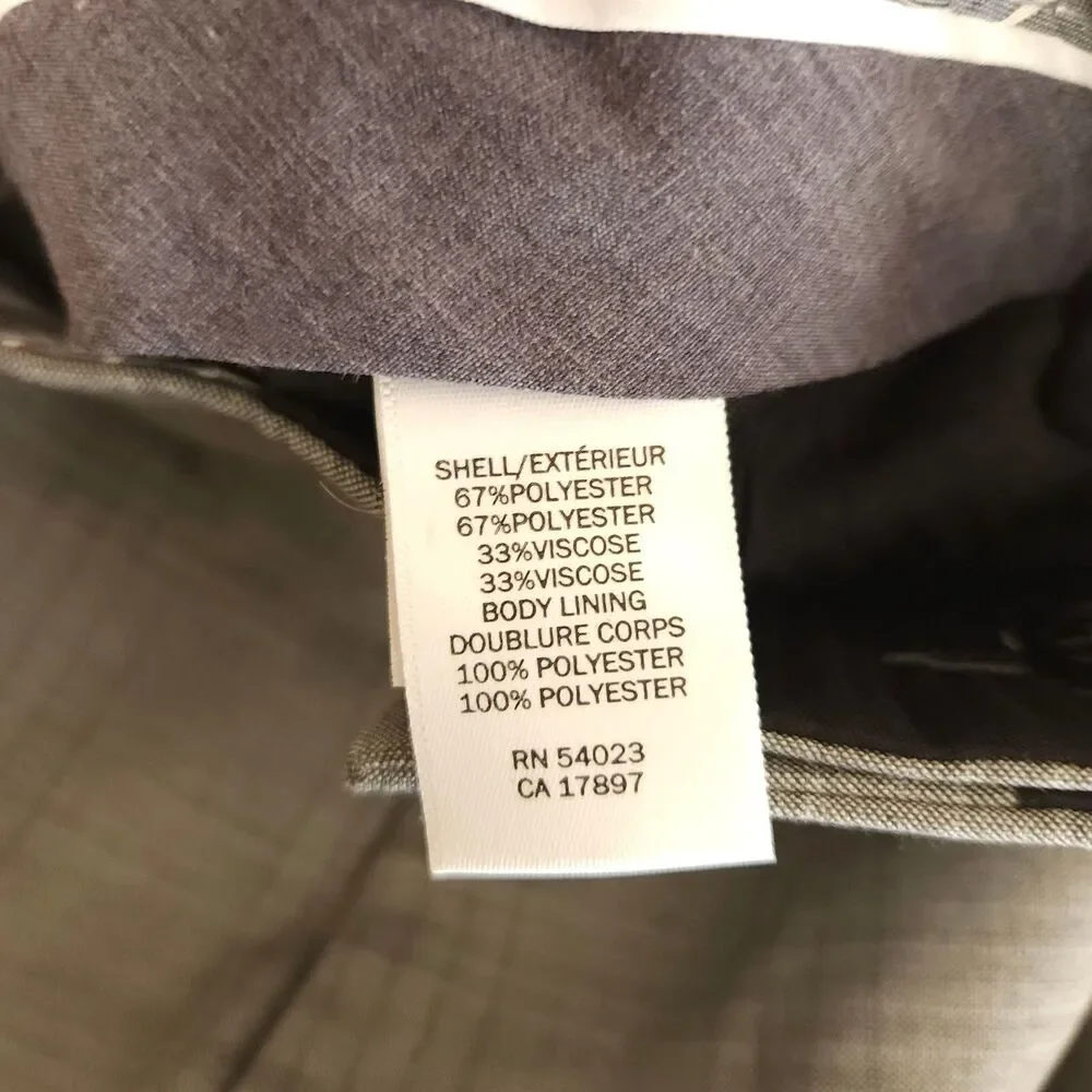 NWT Banana Republic Gray Tailored Fit Dress Pants‎ Mens 35x32